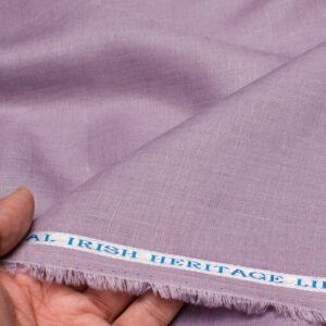Burgoyne 60 LEA Irish Linen Solids Shirt or Kurta Fabric (Rum Purple)