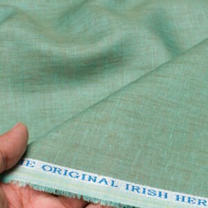 Burgoyne 60 LEA Irish Linen Self Design Shirt or Kurta Fabric (Oxley Green)